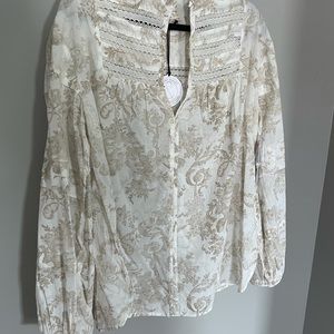 NWT Laura Ashley Prairie Blouse